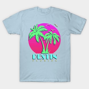 Destin Florida Palm Trees Sunset T-Shirt